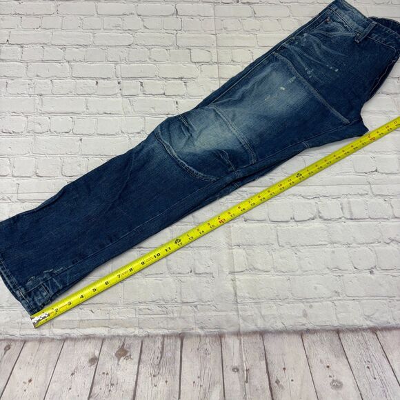 G-Star Raw Men 5620 3D Low Tapered Jeans Size 36x34 Blue Denim Italy D051 -20 - Picture 6 of 16